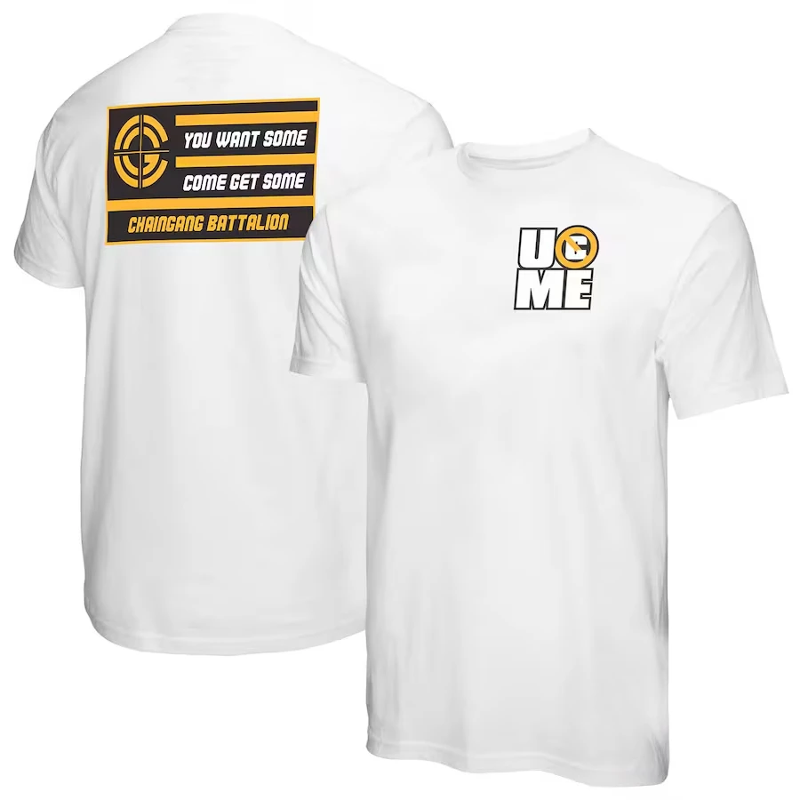 2025 Latest Printed Cotton T-shirt Men's White John Cena Wrestling Fever Before and After You Can't See Me T-shirt Outdoor Wear
