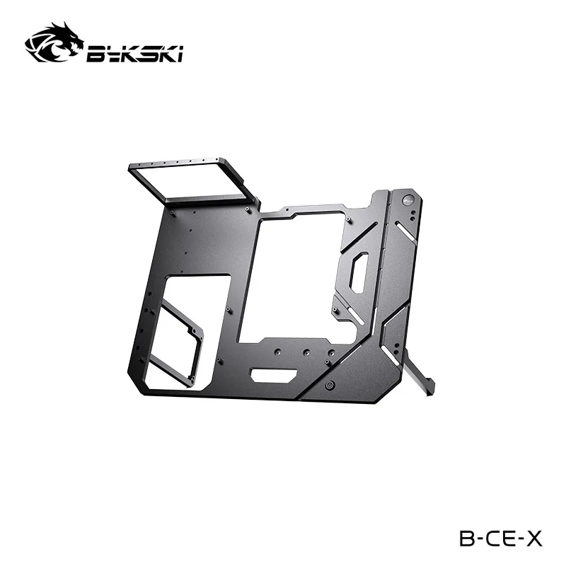 

Bykski Fully Open Water Cooling Computer Case,Vertical Stand Or Horizontal Display,Support 2pcs 360mm Radiator,Black,Aluminum