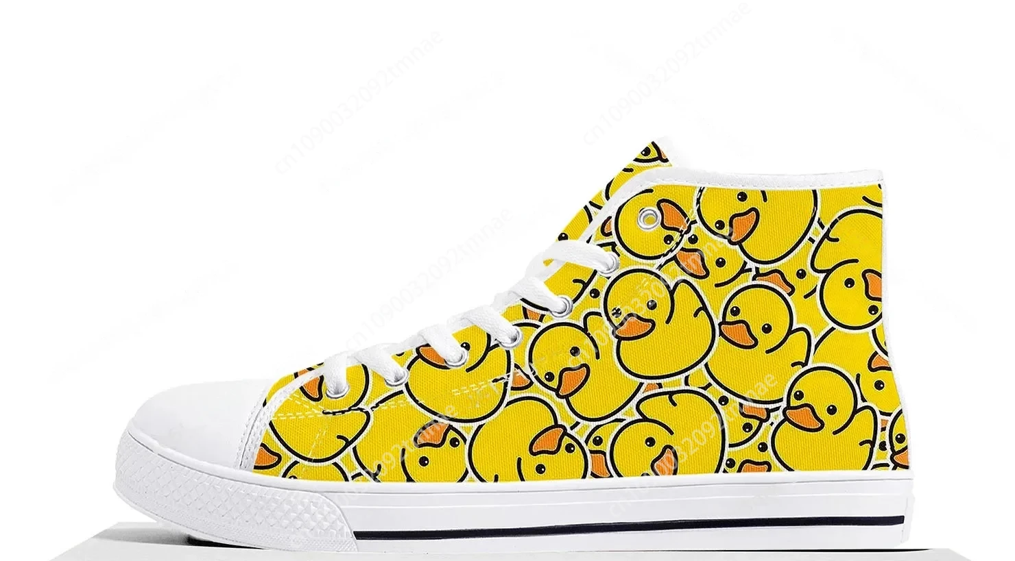 

Yellow Duck Printed High Top High Quality Sneakers Mens Womens Teenager Canvas Sneaker Casual Couple Shoes Custom Made Shoe