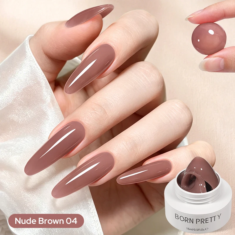BORN PRETTY 15 ml klares, antihaftbeschichtetes Handverlängerungsgel, 3D-Shaping, Sculpting, Carving Nail Art, festes Hartgel für künstliche Nägel