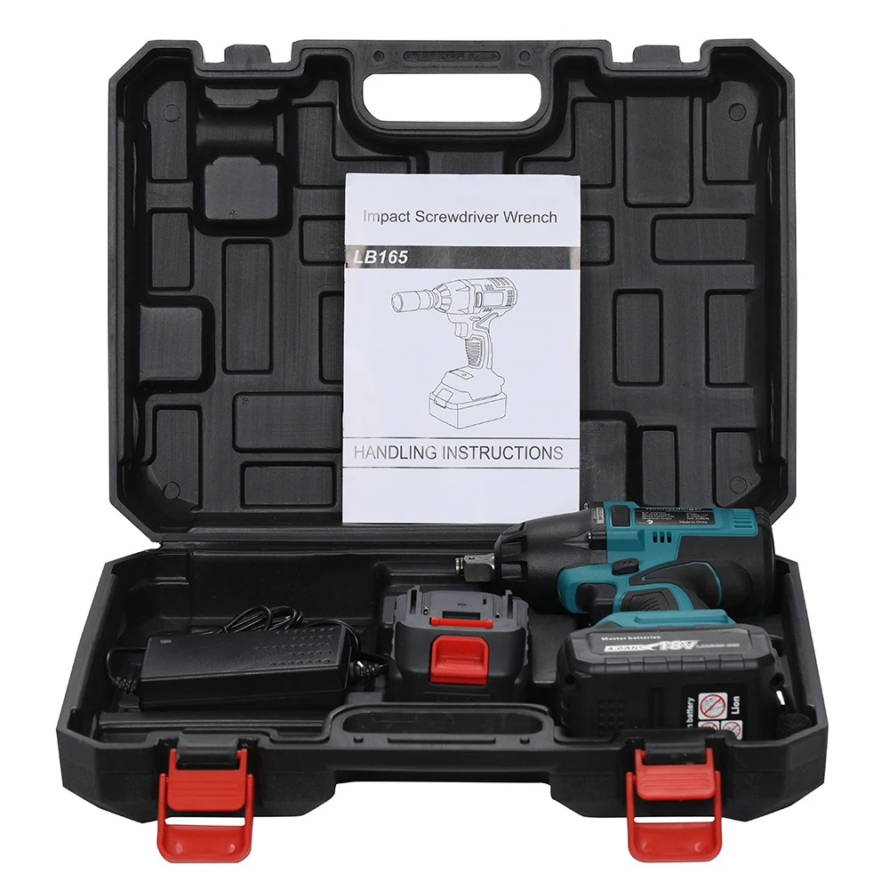 True 550N.m daya baterai lithium-ion 1/2 inci, kunci pas Dampak tanpa kabel tanpa sikat dengan baterai 18V untuk perbaikan mobil truk