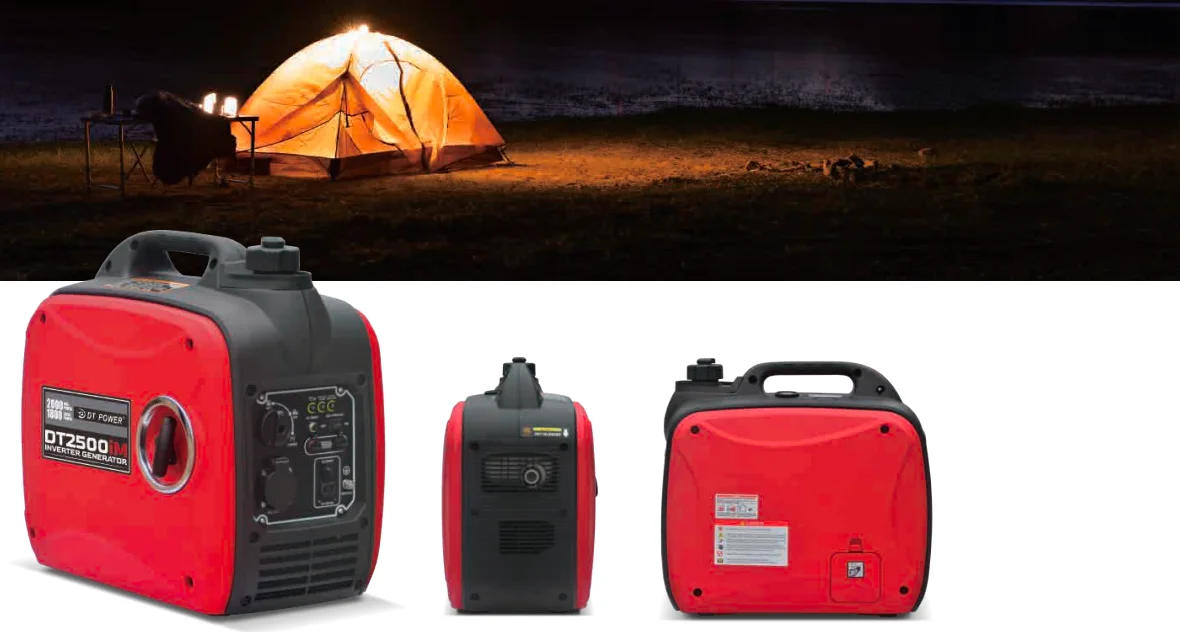 1000W-8000W Super Silent Portable Petrol Inverter Generator with Wheels for Home Backup RV Camping Outdoor Events Use Only