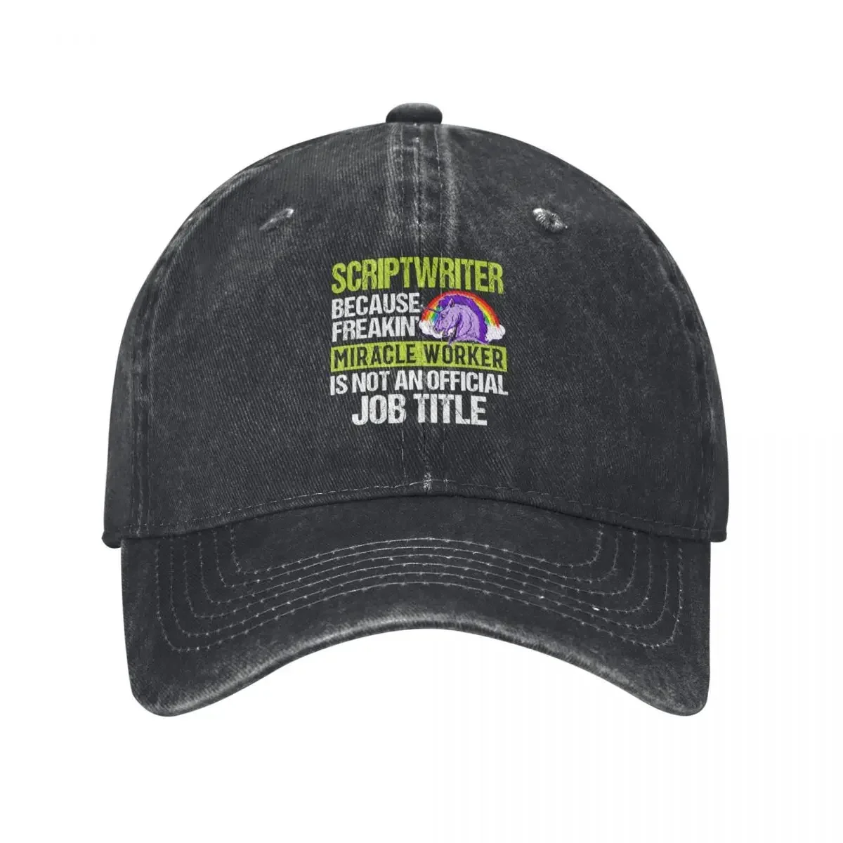 Scriptwriter Because Freakin' Miracle Worker Is Not An Official Job Title Baseball Cap Dropshipping Caps For Women Men's