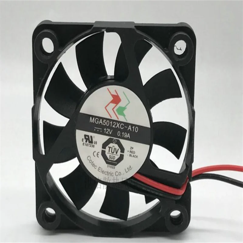 Original MGA5012XC-A10 DC12V 0.19A 50*10มม.5ซม.2สายพัดลมระบายความร้อน