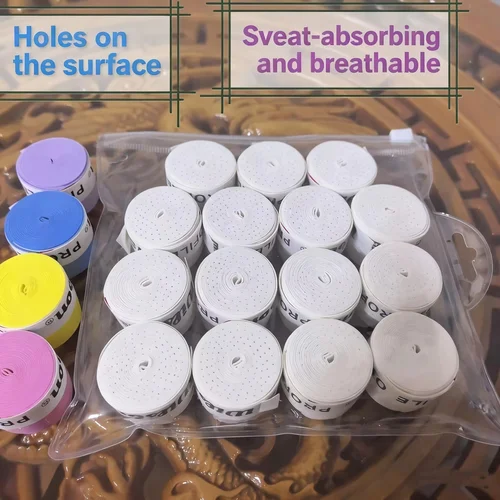 Imagen 2 del producto 60/12 Uds W tenis OverGrip bádminton Padel Squash Grip cinta entrenamiento sudor absorbente envolturas accesorios de tenis agarre de bádminton