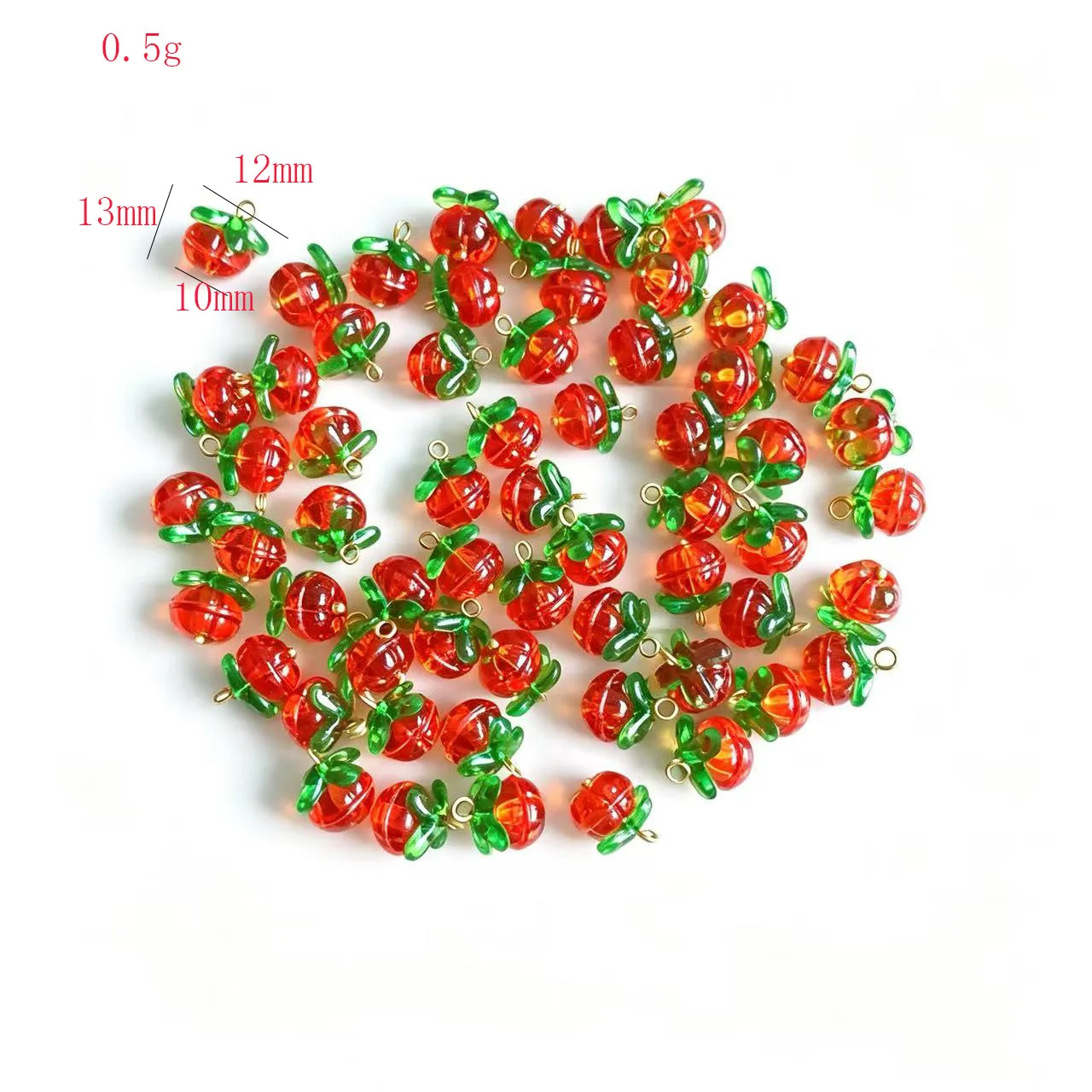 50 Stück 11*17mm Zitronenblatt-Harz-Accessoires Charms Anhänger Handgemachter Schmuck DIY Ohrringe Halskette Schlüsselanhänger – Detail 1