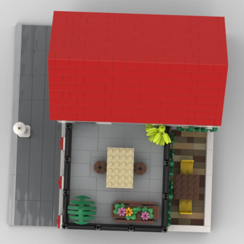 984PCS MOC Italienisches Restaurant Stadthaus DIY Modell Bausteine Modulare Architektur Geburtstag Spielzeug Geschenk für Erwachsene