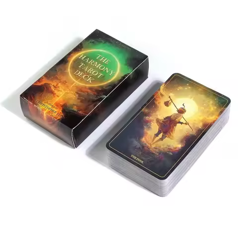 Hot Selling The Harmony Tarot Prophecy Divination Deck Tarot Leisure Entertainment Card For Family Party Playing Card Game
