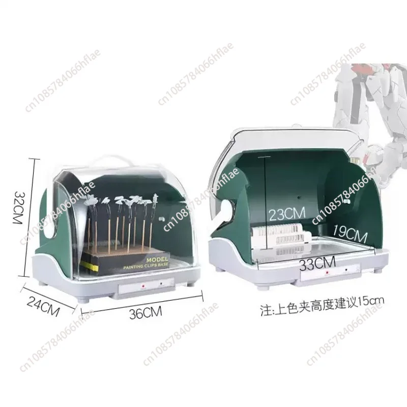 Dust-Proof Model Paint Drying Box Mini Paint Spraying Dryer for Figure Coloring Ornaments SASSSS