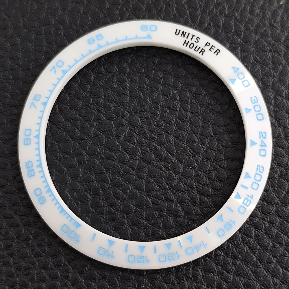 إطار سيراميك VK63 مناسب لعلبة VK63 39.3 مم * 31.3 مم إطار سيراميك أبيض مسطح ملحقات الساعة