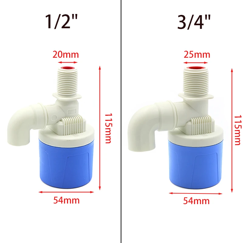 1/2" 3/4" 1" Automatic Water Level Control Float Valve | Ball Cock for Water Tank Tower Pool | Inlet Valve with Auto Stop Switch