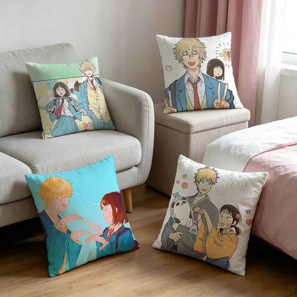 Anime S-Skip And-L-Loafer Customizable Square Pillowcases, Stylish And Soft, Perfect For Beds, Cars, And Sofas.