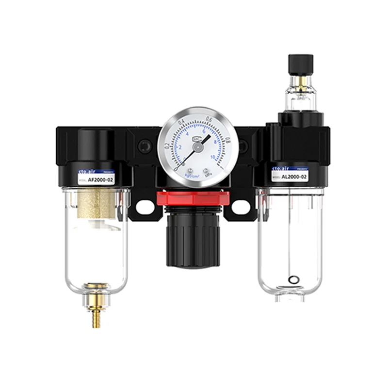 AC2000-02 Druckregler Manometer Luftkompressor Filter Öl Feuchtigkeitsabscheider für Wasserfilter Entfeuchtung