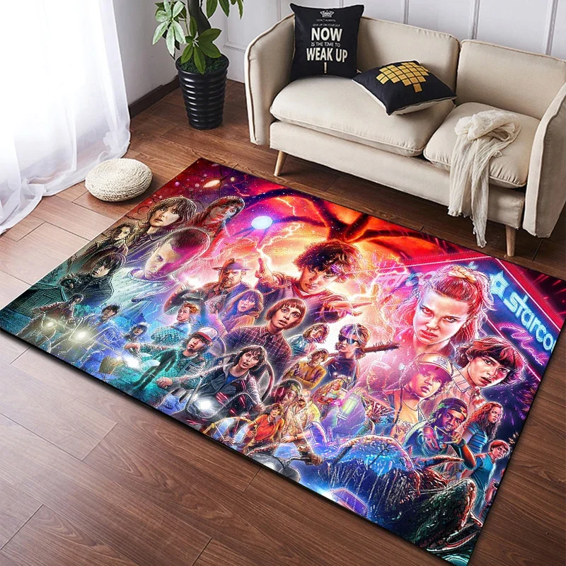 

American TV Stranger Things Carpet Kitchen MatEntrance Doormat Bedroom Floor Decoration Living Room Carpet Bathroom Anti-slip