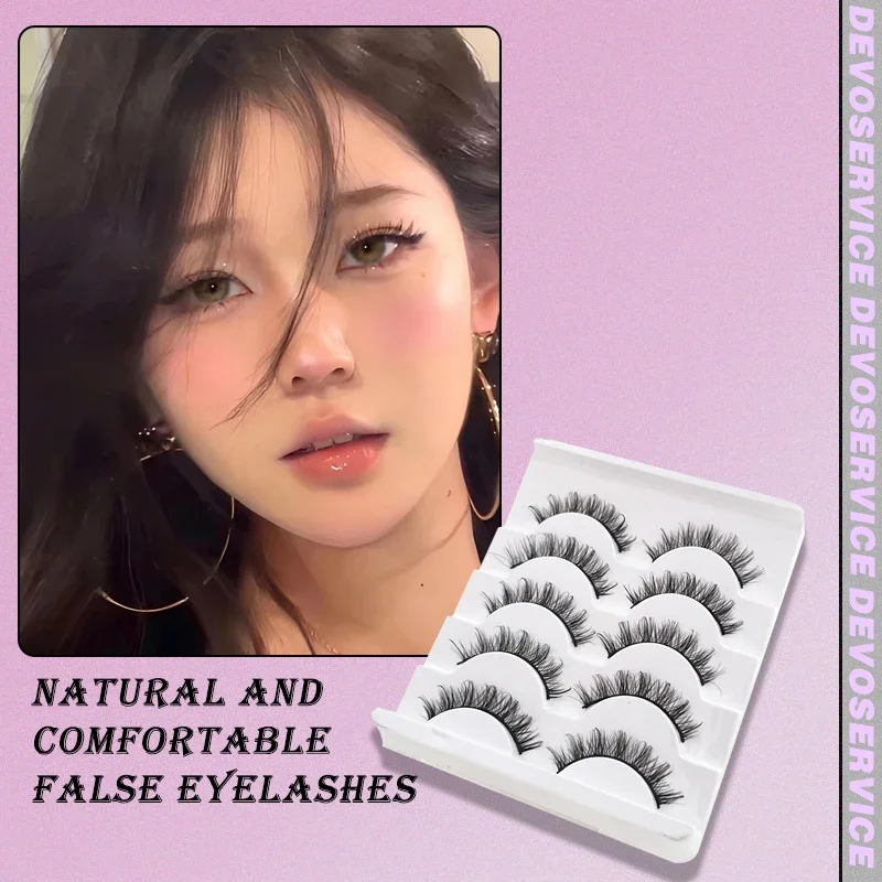 DEVOSERVICE Lashes DD Curl Sexy 3D Mink Eyelashes Natural Fluffy Japan Manga False Eyelash Korean Makeup Eye Lash Wholesale