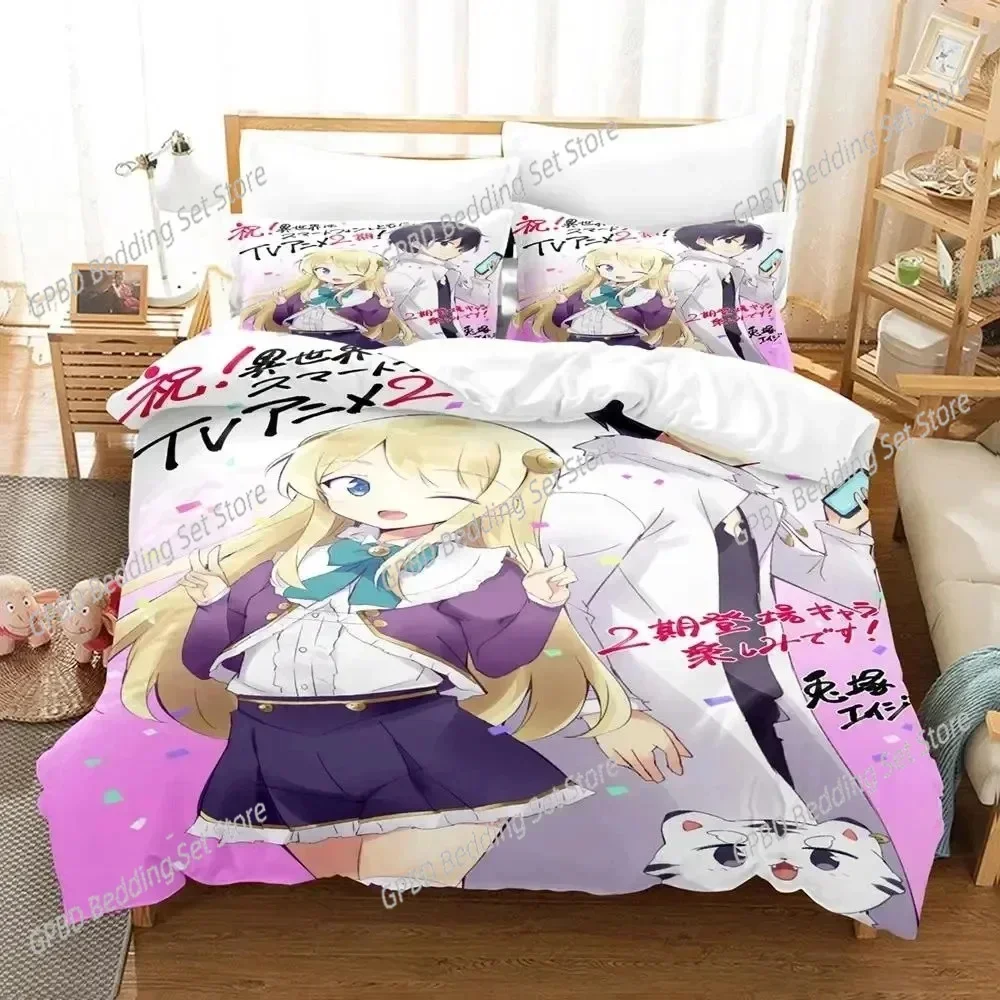 

In Another World with My Smartphone Comfortable Duvet Cover Pillowcase Bedding Set Children Bedroom Decoration Home Textile