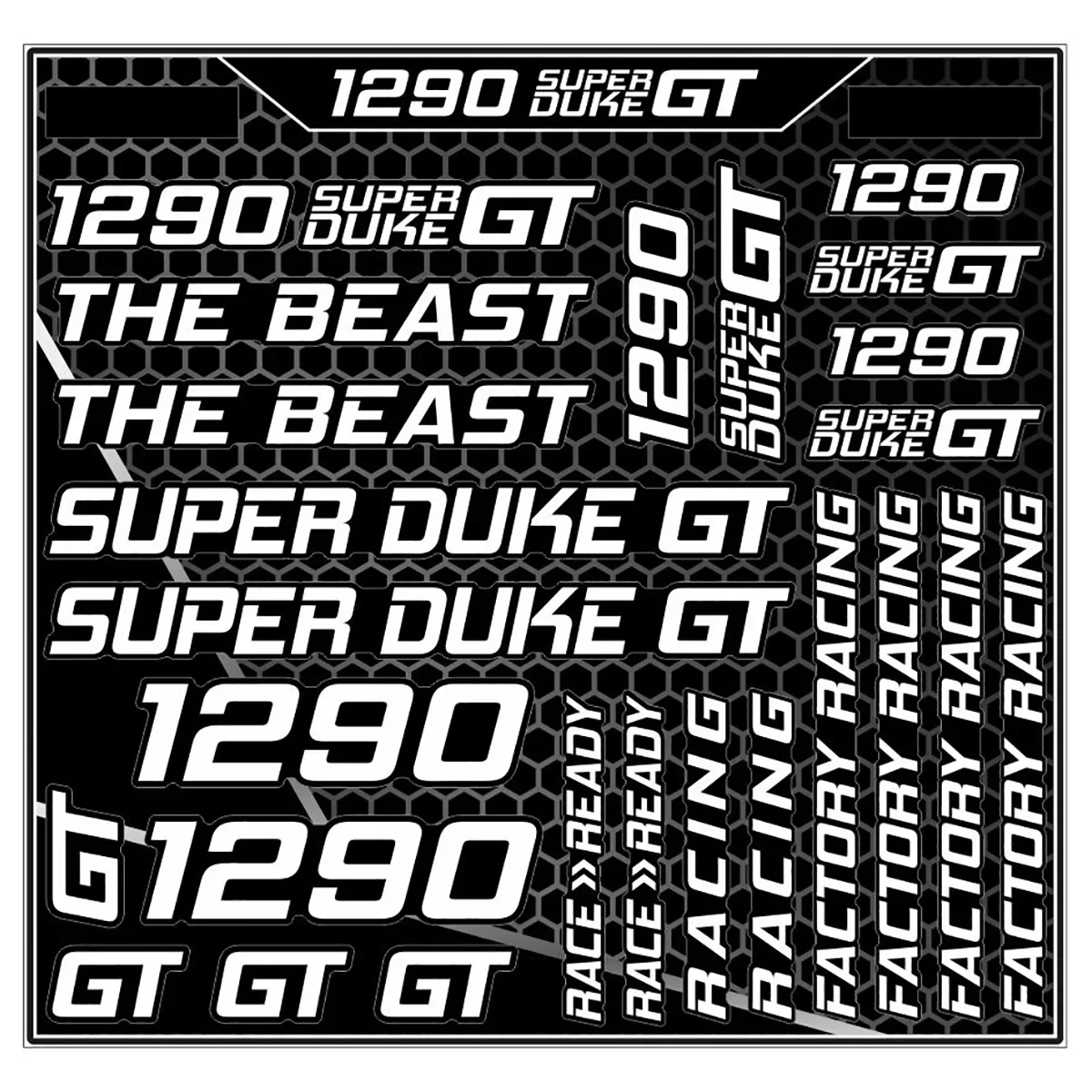 For Ktm Duke 1290 Super Gt Sticker Kit Logo Decal