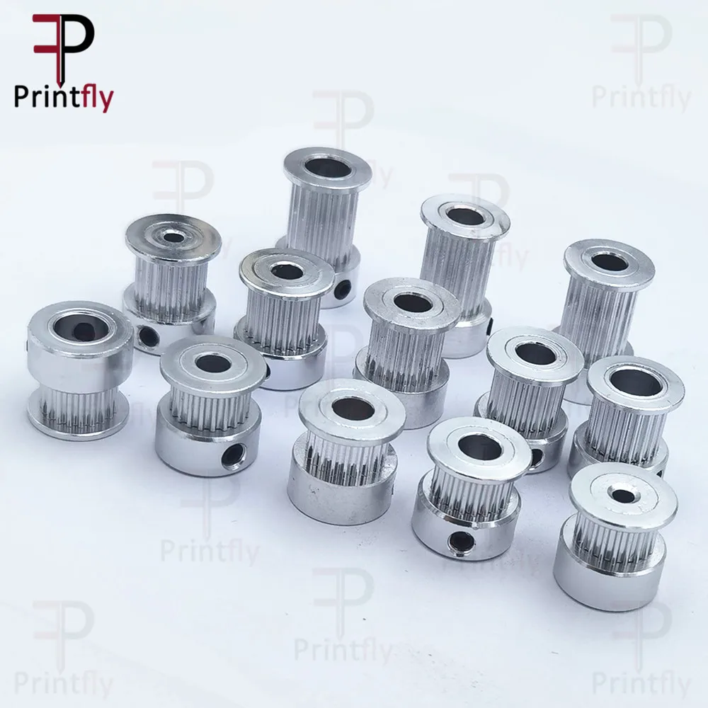 Printfly 2GT 20 teeth 2GT Timing Pulley Bore 3.175/4/5/6/6.35/8mm for GT2 Open Synchronous belt width 6mm/10mm/15mm 3d printer