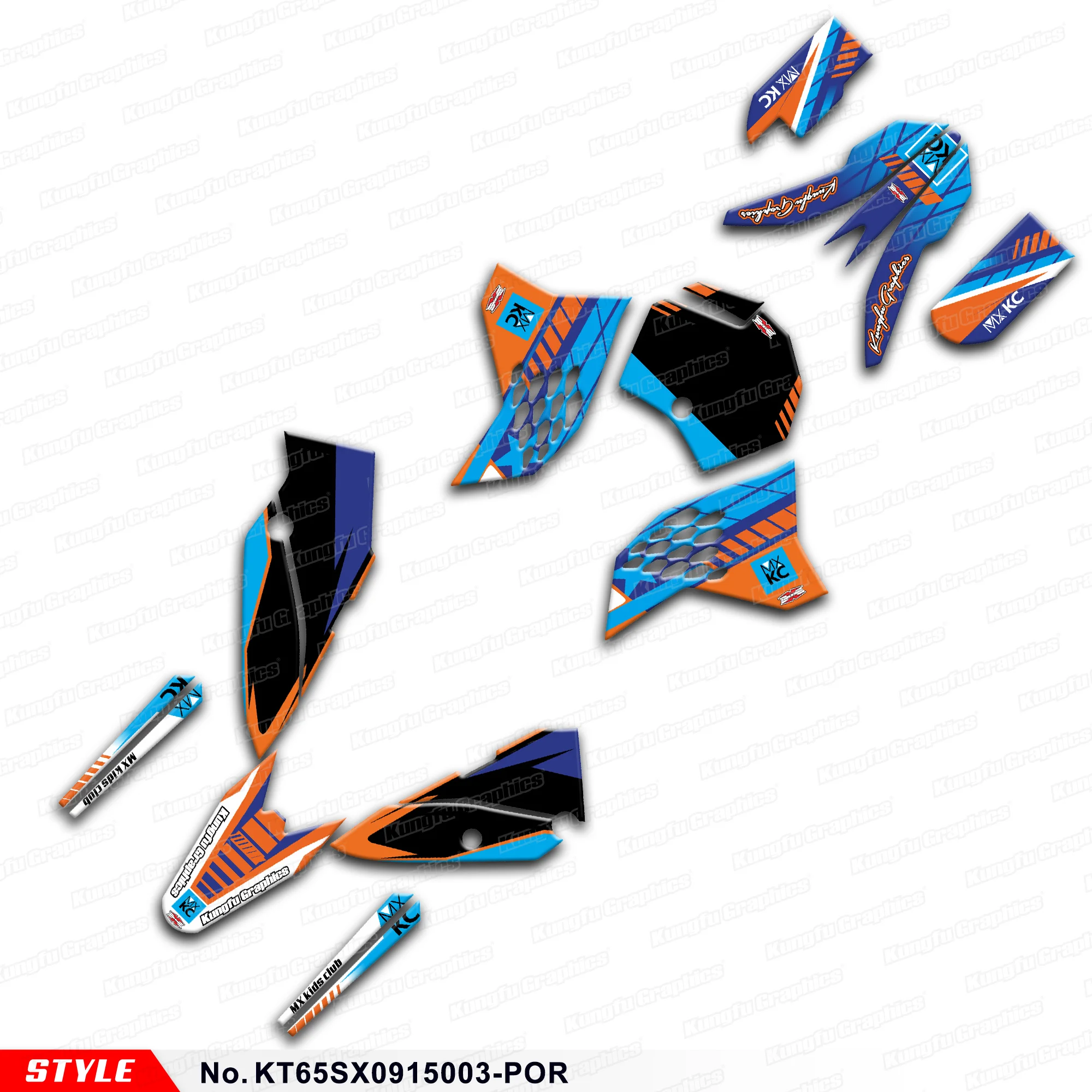 

Graphics Kit Vinyl Graphics for KTM SX 65 2009 2010 2011 2012 2013 2014 2015, KT65SX0915003-POR