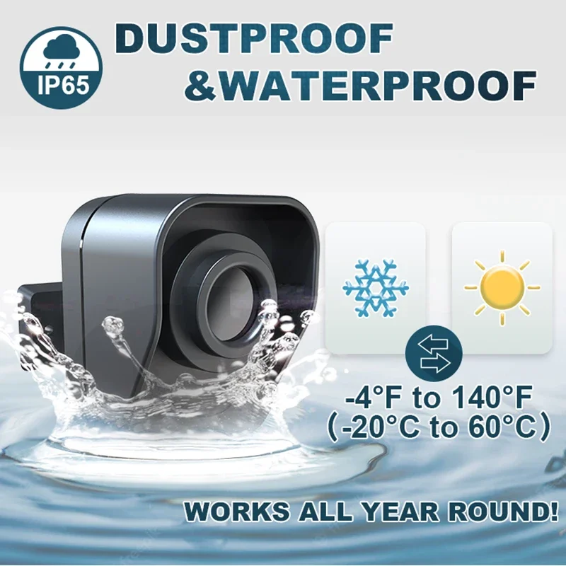 800-Meter Detection Range IP65-Level Waterproof Wireless Intrusion Alarm, Equipped with a PIR Motion Sensor Detector.