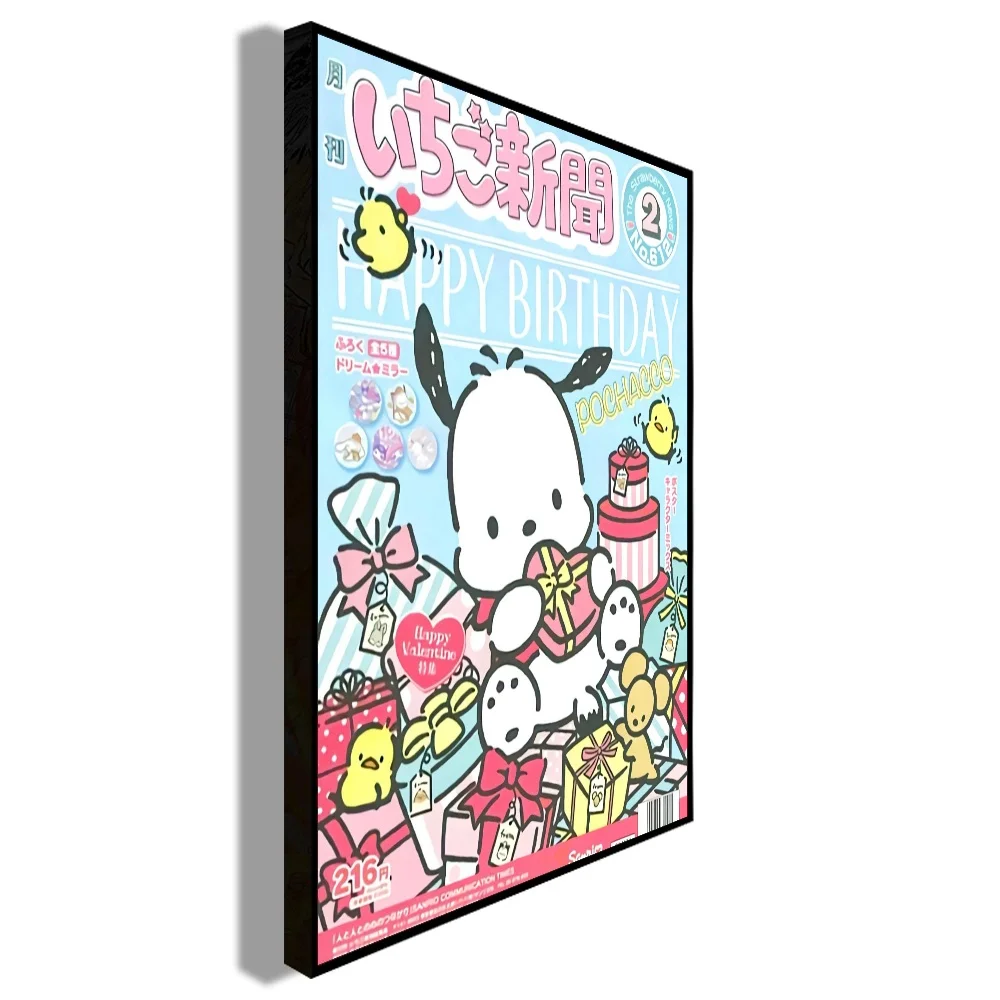 Anime Peripheral Sanrio Poster My Melody Cinnamoroll HelloKittys Canvas Painting Print Children's Room Decoration Christmas Gift