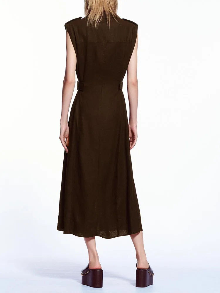 

Summer New Arrival Women's V-ne Svel Midi Dr Long Evening Gown for Par Pure Color Maxi Skirt Sle