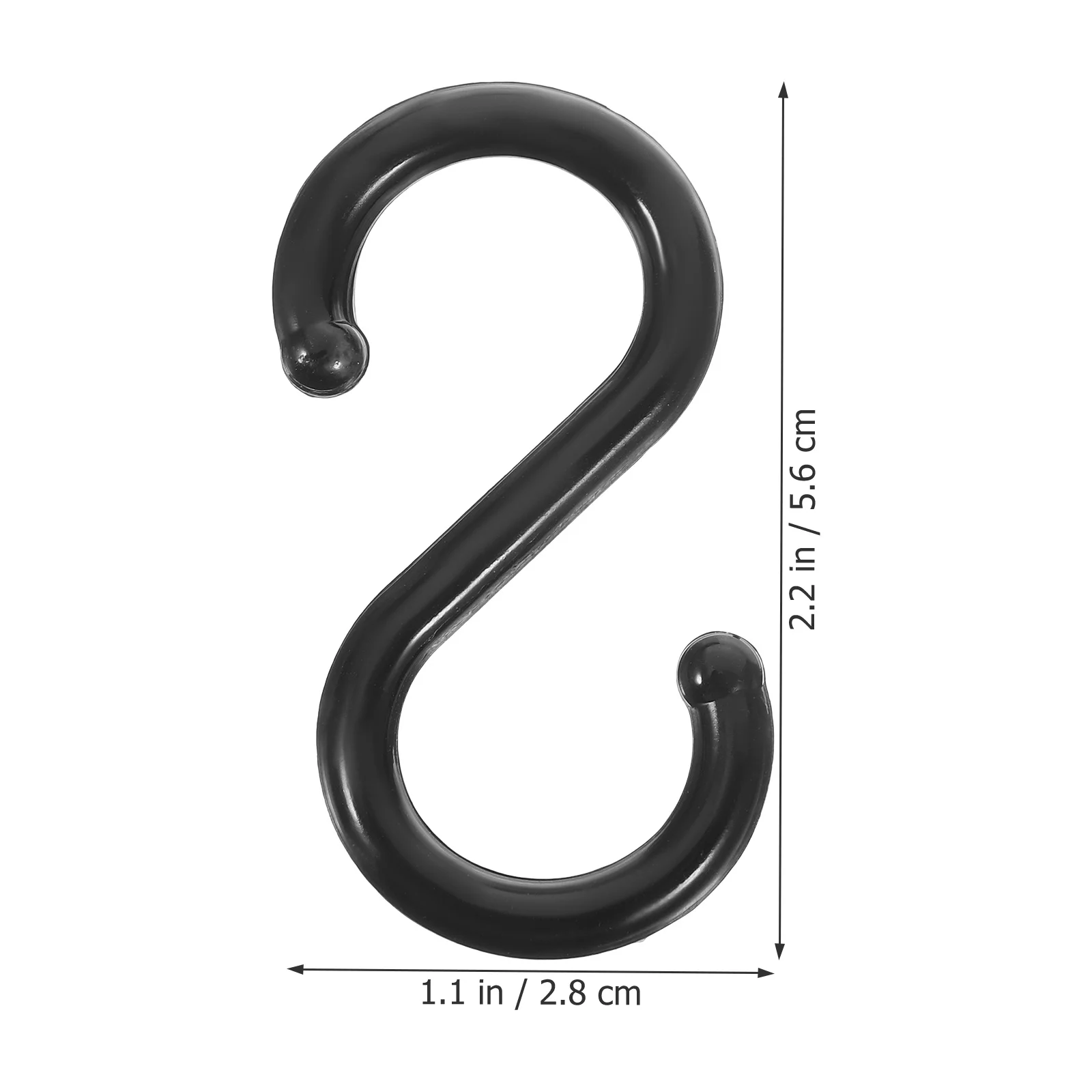 

100pcs S-Hooks Plastic Home Organization Tool For Clothes Hats Bags Wardrobe Kitchen Bathroom Storage Multi-Purpose