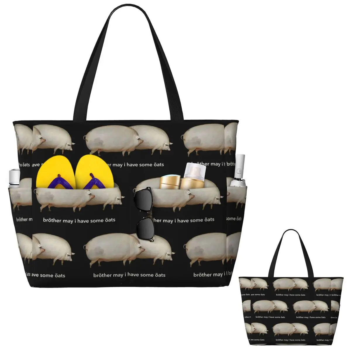 

Brother May I Have Some Oats, классическая пляжная сумка-тоут Mem Sport Gym Yoga Duffle Большая сумка-тоут Женская дорожная сумка Сумка для фитнеса