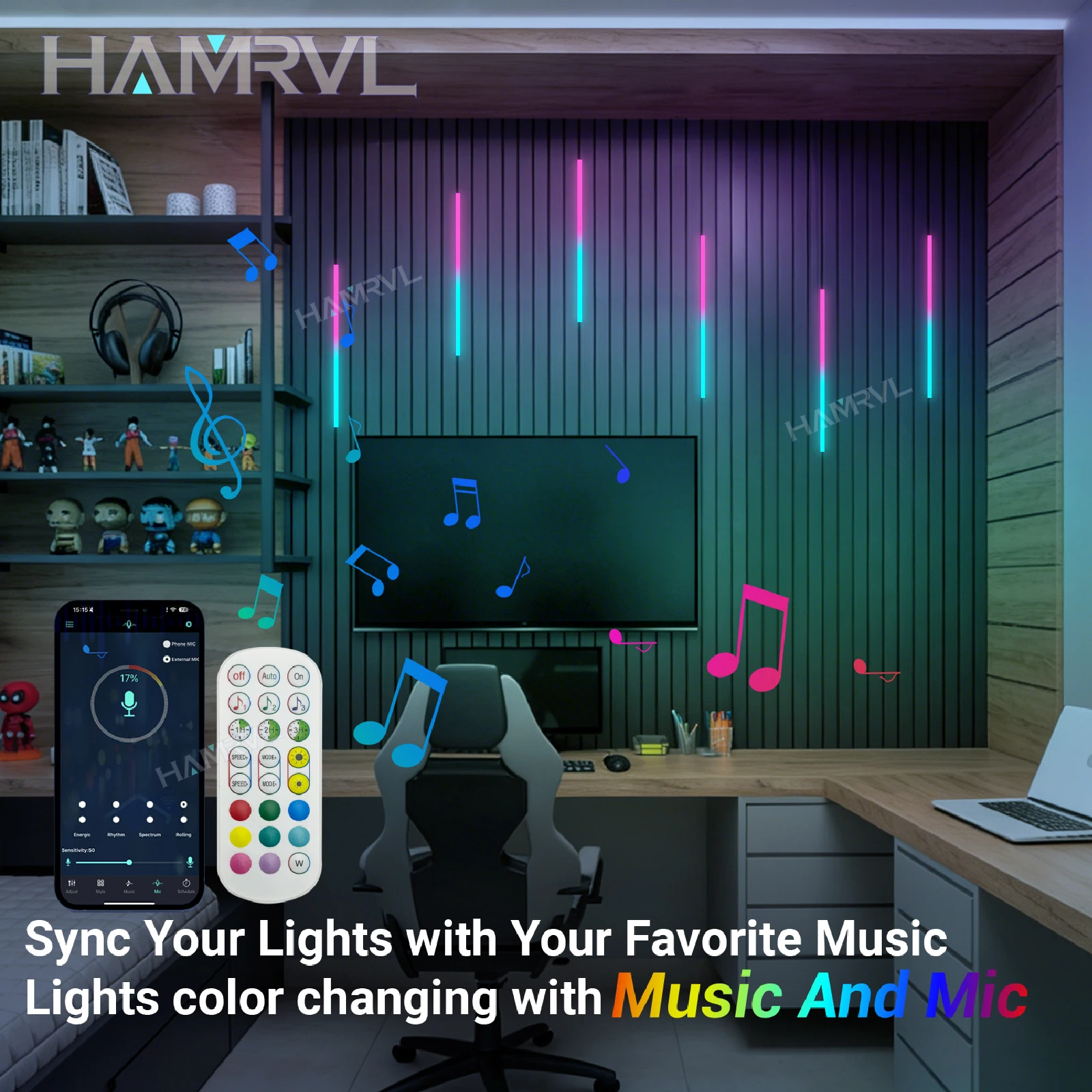 RGB Magic Dream Color LED Lights Recessed Lighting for Wood Slat Wall Panel Lamp Games Room Decor APP Music sound Sync Chasing