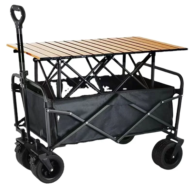 Aimei nuevo camper de carga, carrito extragrande para exteriores, carrito de camping plegable de empuje manual
