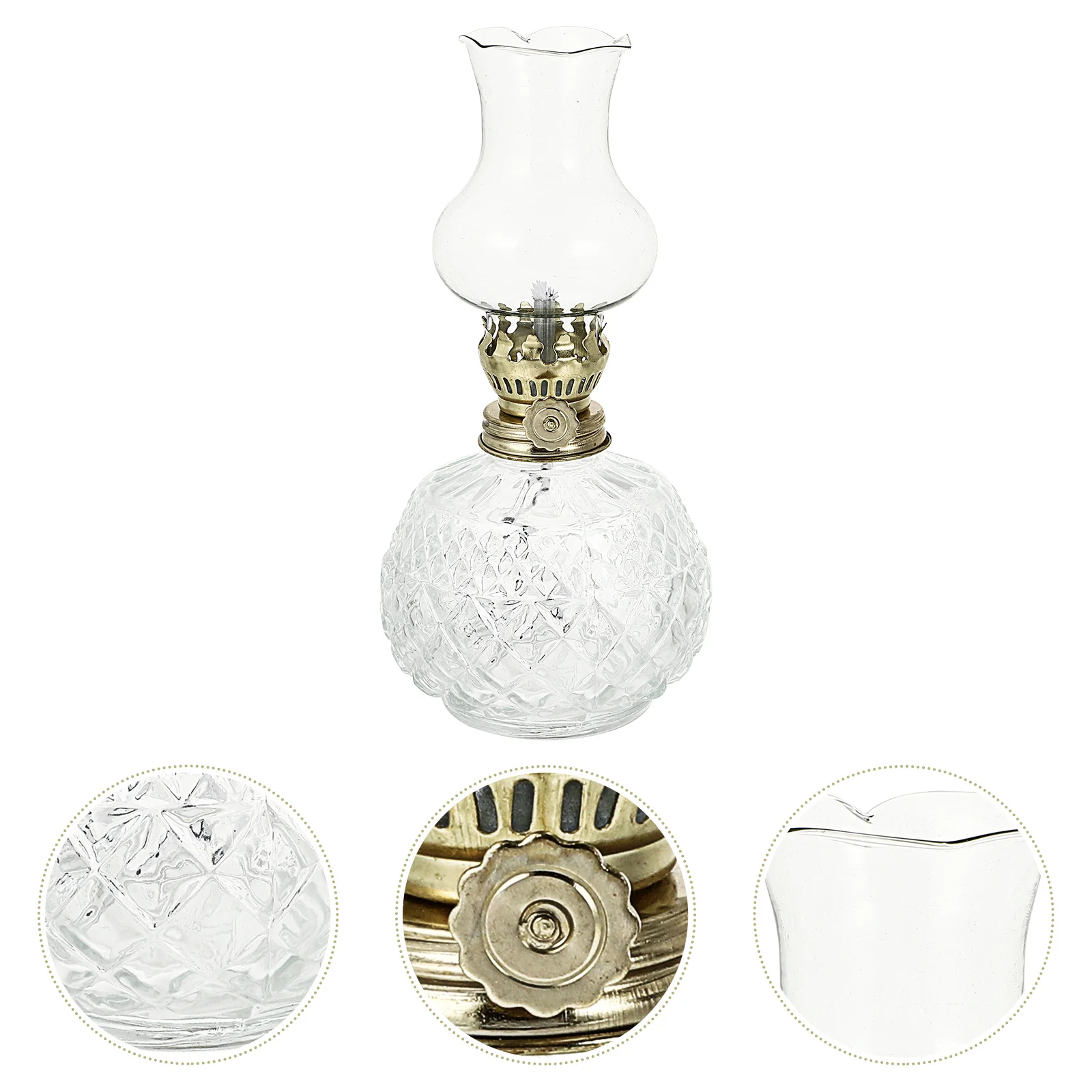 

Decor Glass Kerosene Lamp Chamomile Hand Cream Light Vintage Home Rechargeable Bulb