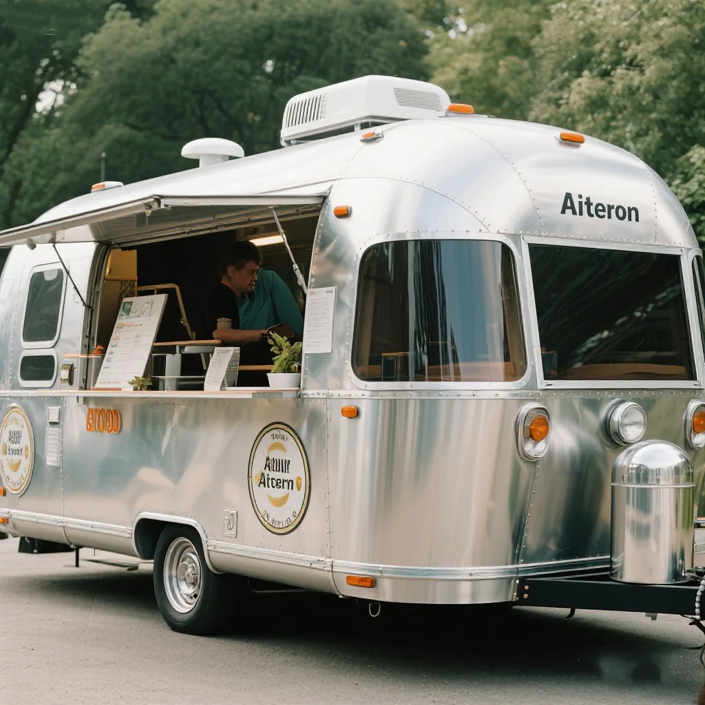 

Hot Dog Pizza Burger Mobile Air Stream Food Truck Outdoor Street Kitchen Restaurant Trailer for Sale
