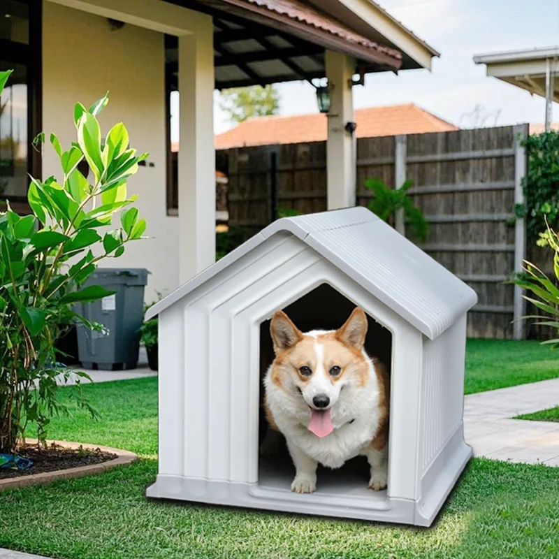 

Custom Modern Luxury Dog House Waterproof Movable Indoor and Outdoor Plastic Pet Kennel with Solid Pattern