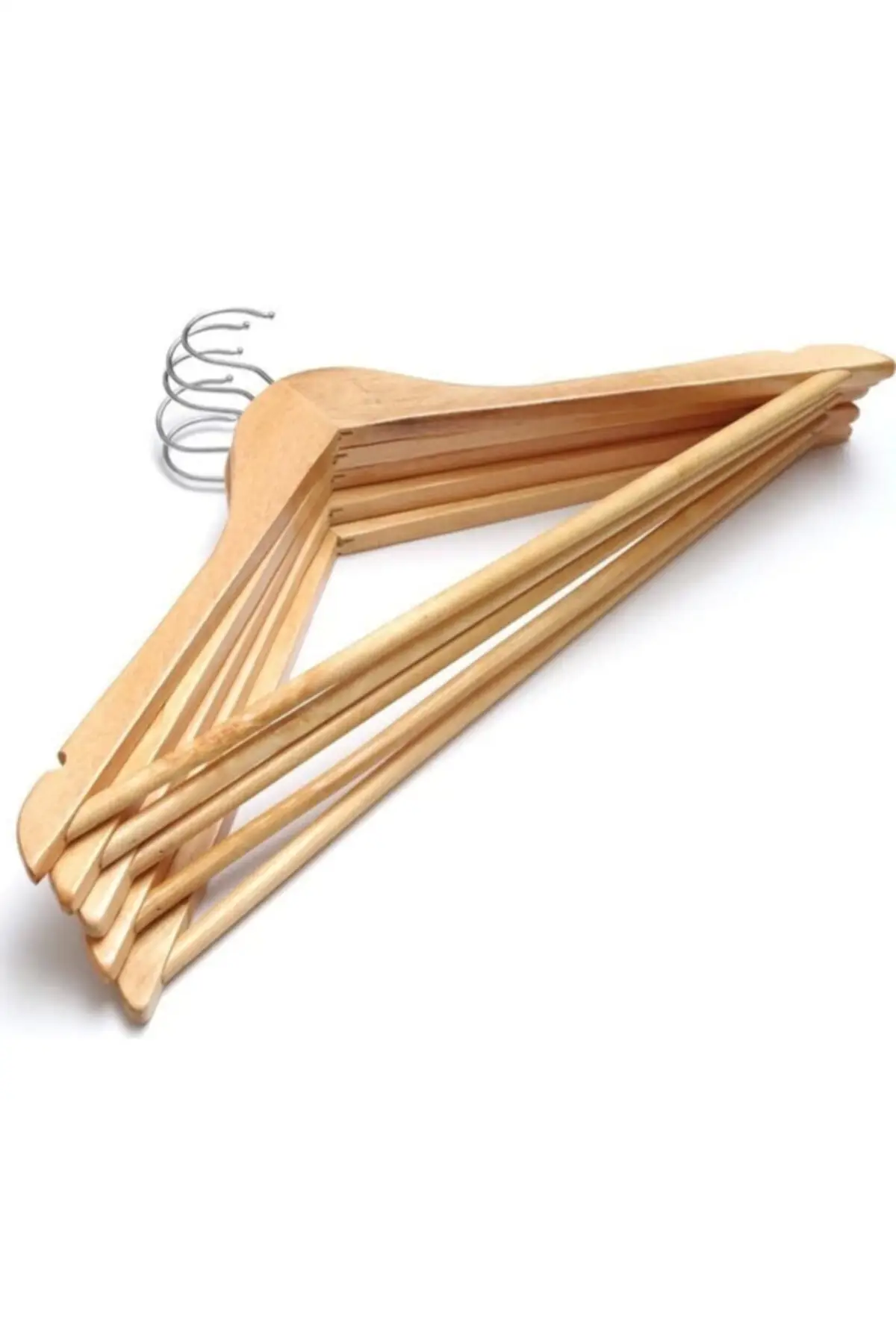 Wooden 12 Piece Hanger Clothes and Clothes Hanger Natural Metal Hook Wardrobe Clothes Hanger and Organization