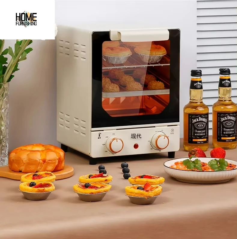 15L Mini Vertical Electric Oven 3-Layer Baking Position Multifunctional Oven Explosion-Proof Safety Small Oven