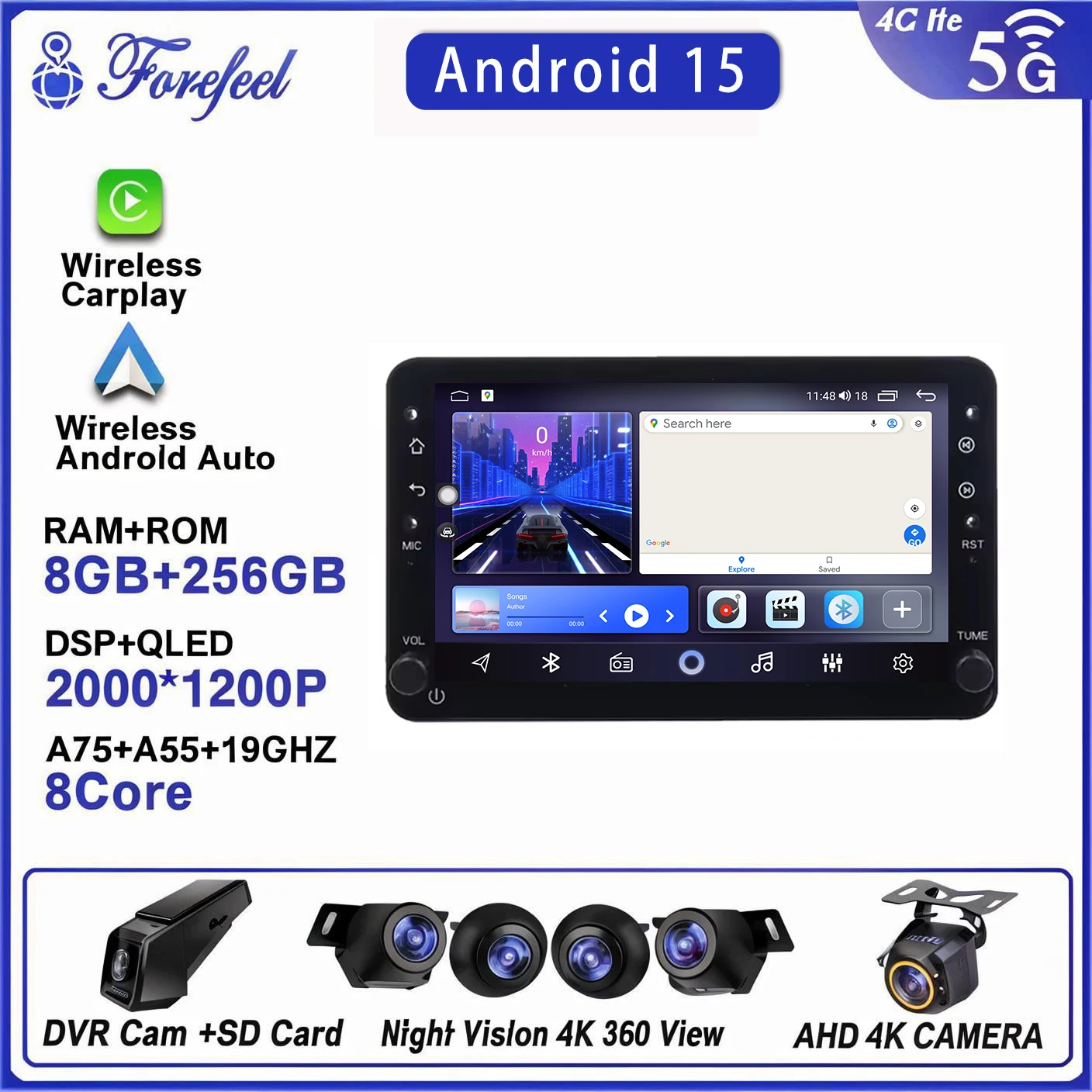7-дюймовый Android-плеер для Alfa Romeo 159, Brera, Spider, Sportwagon с CarPlay, Android Auto, GPS, мультимедиа, видеоплеером, 2K, DVD, Wi-Fi