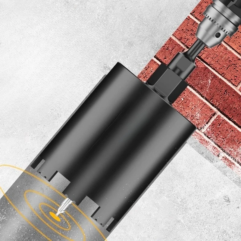 

Drill bit electric hammer impact drill with positioning square handle connecting rod hole opener dry drilling water drill bit