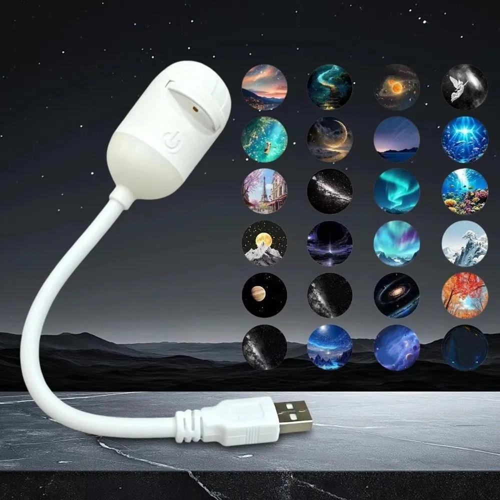 USB Powered Starry Sky Projection Lamp Plug And Play Soft Projection Galaxy Atmosphere Lamp Compact Design Dream Like