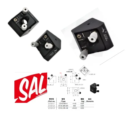 

CS16-KR Series 16mm Optical Cage System Right Angle Adjustment Mount Coaxial Laboratory Research Brand new 1PCS