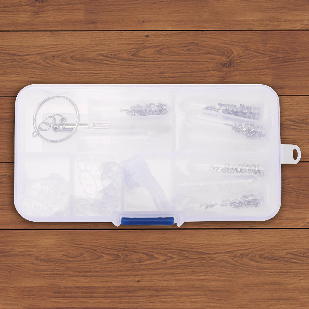 

Portable Glasses Repair Assorted Kit Multifunctional Glasses Repair Set Nose Pad Hooks Equipment for Eyeglass Sunglass