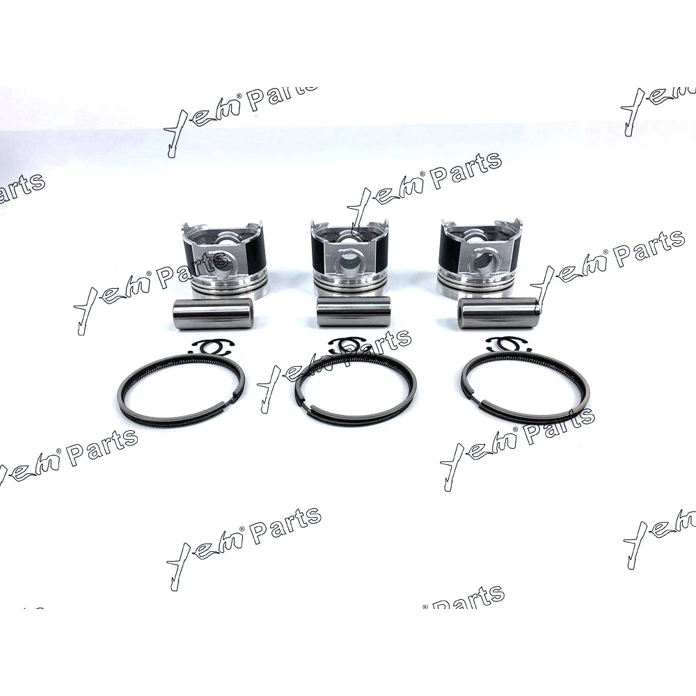 Good Quality 3Set Piston and Piston Ring 3TNC80 3TNC80L For Yanmar F200 F220 B32 B25 Tractor