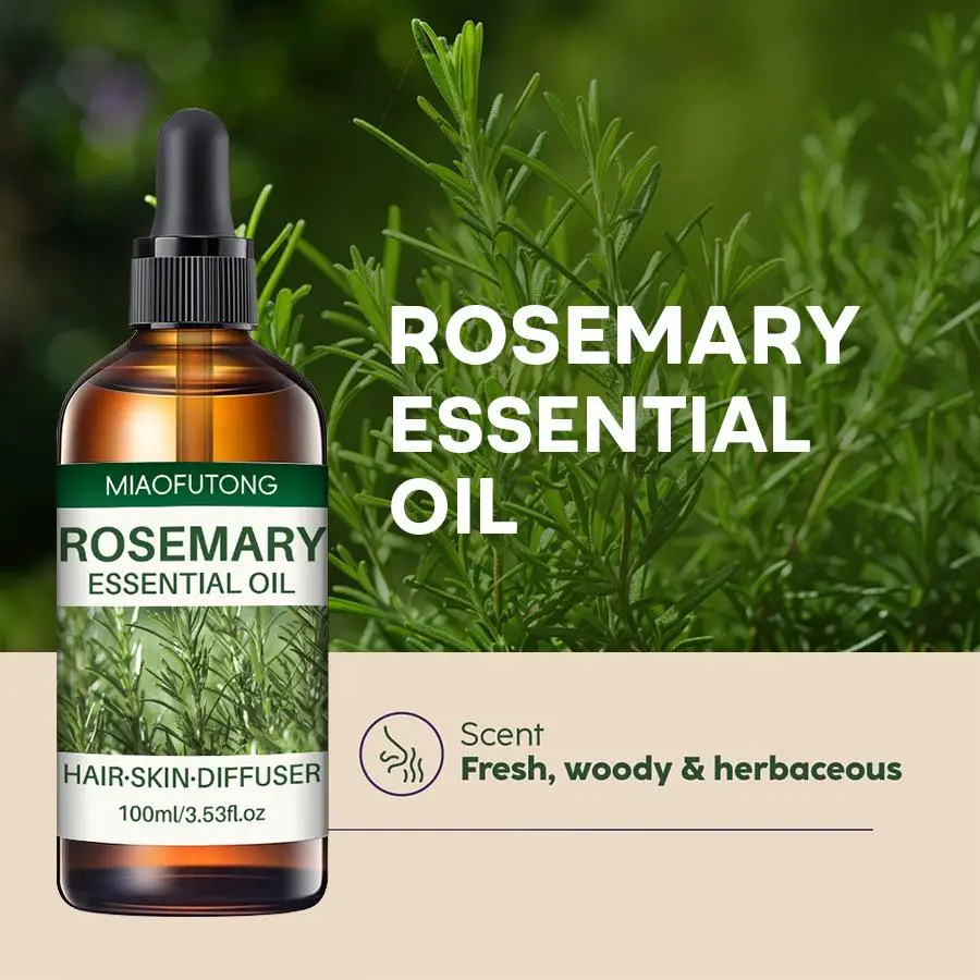 

Organic Rosemary Serum Scalp & Hair Strengthening Oil Infused With Biotin For Nourishing Volumizing Hair 100ml O9P3