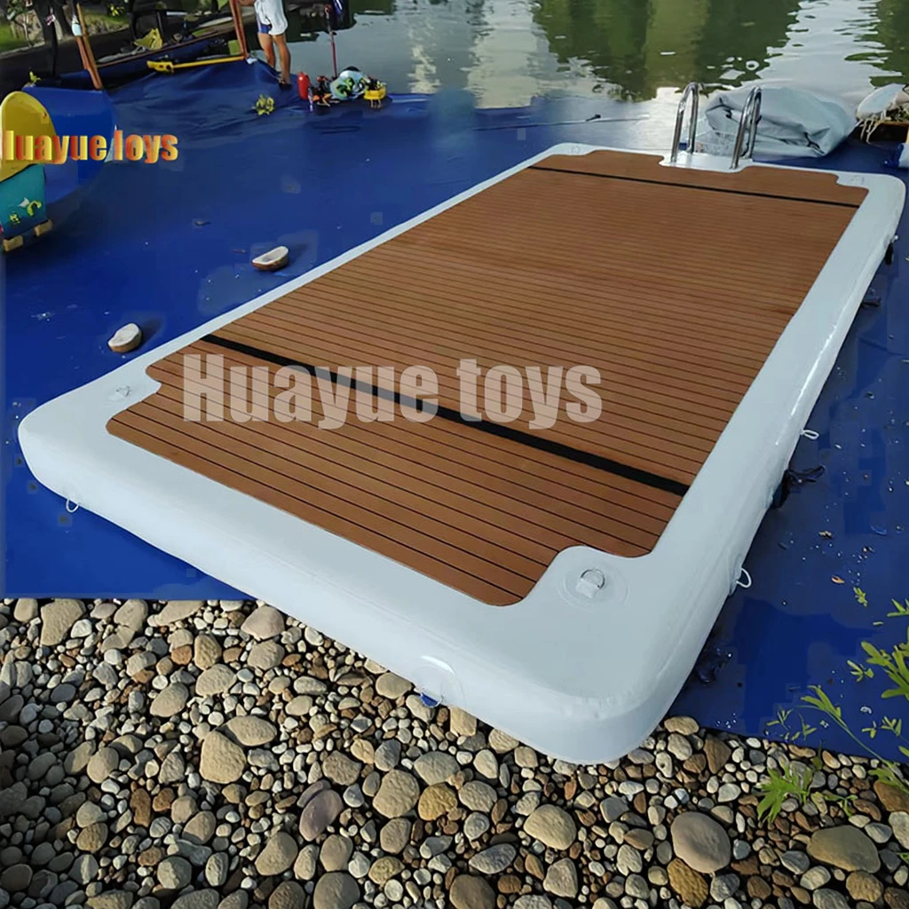 

High Quality Sports-Style Drop Stitch Inflatable Floating Dock Platform for Pool Ocean Use-for Amusement Fishing Water Sports