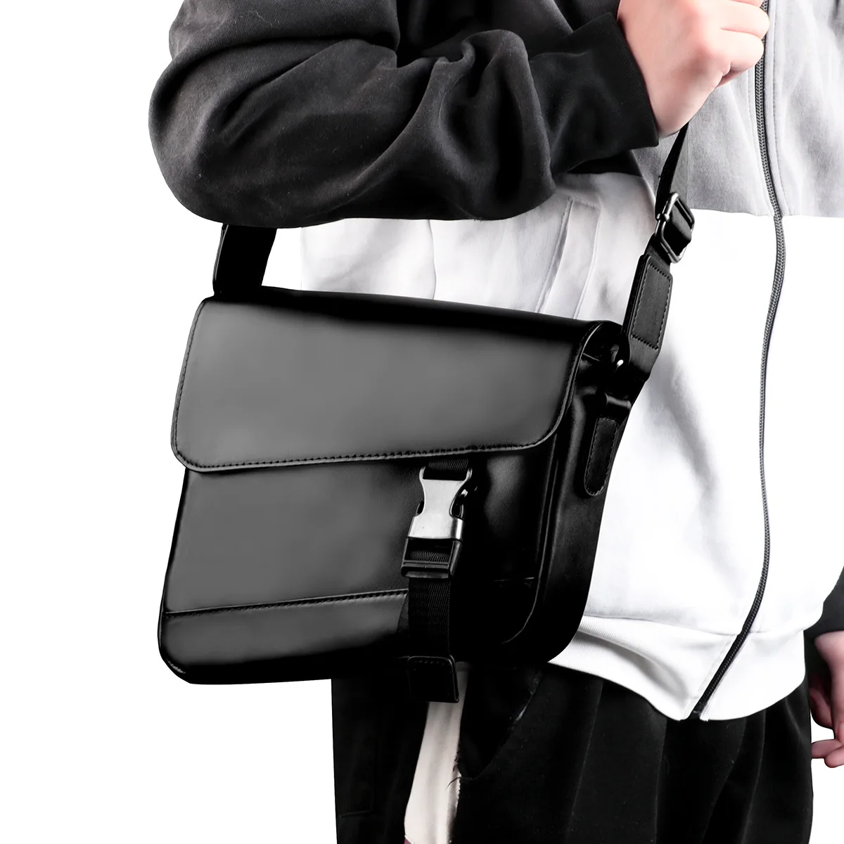 

Men's Genuine Leather Crossbody Shoulder Bags High Quality Tote Fashion Business Man Messenger Bag Leather Bags Fanny Pack