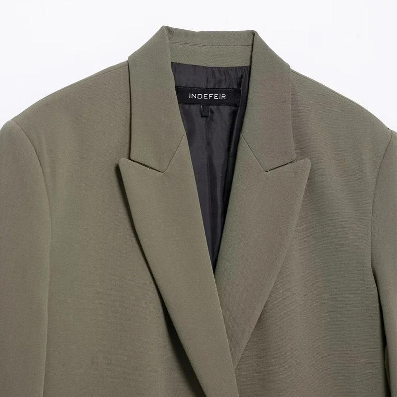 Hxao feminino primavera elegante blazers 2025 manga longa blazers novo em casacos e jaquetas moda casual plus size outerwears