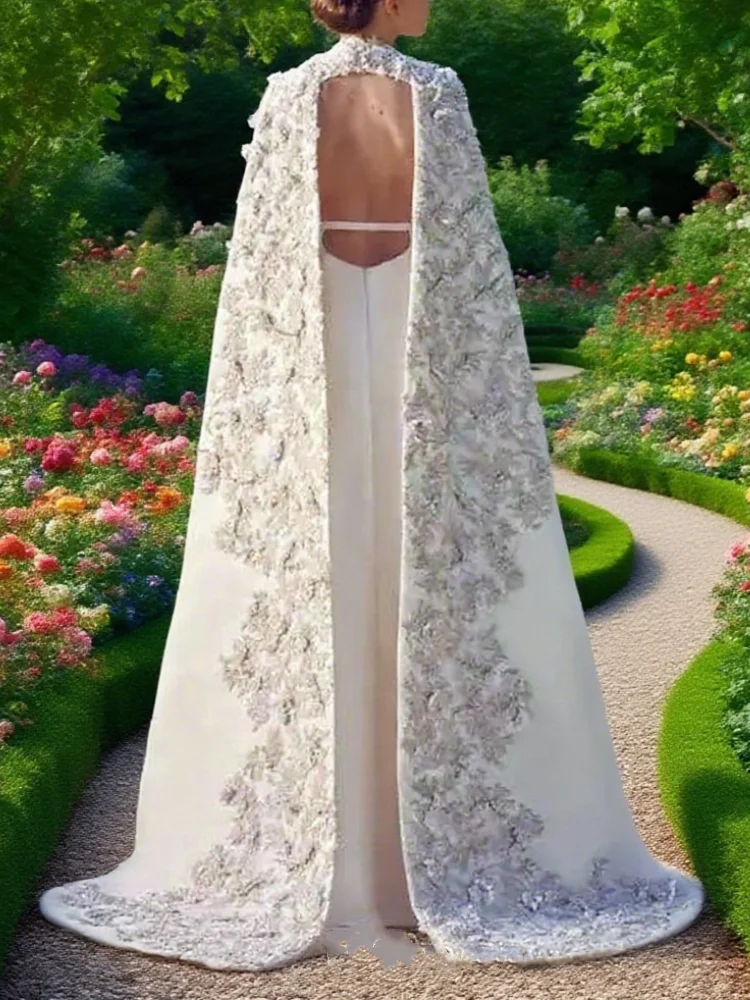 アラビアイブニングドレス ハイネック ロング プロムドレス アップリケ シース ページェント スプリットフロント 結婚式用の最高のフォーマルイブニングドレス