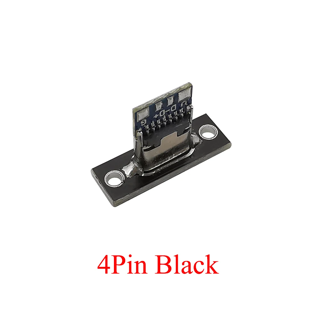 1/6/10Pcs USB Typ C Buchse mit Befestigungs Platte 2P 4P 6 Pin DIY Reparatur Typ-C USB Jack Buchse Lade Port
