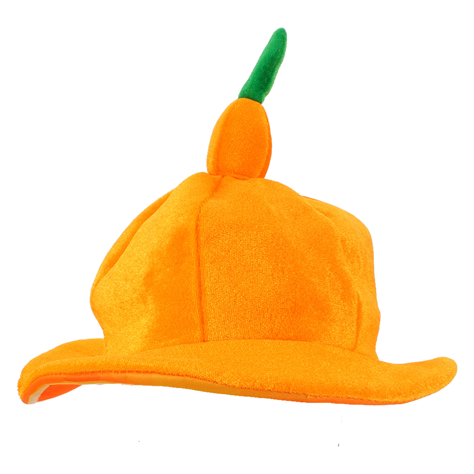 

Headdress Funny Orange Headwear Props Costume Golden Velvet Cosplay Fruit Hat Miss