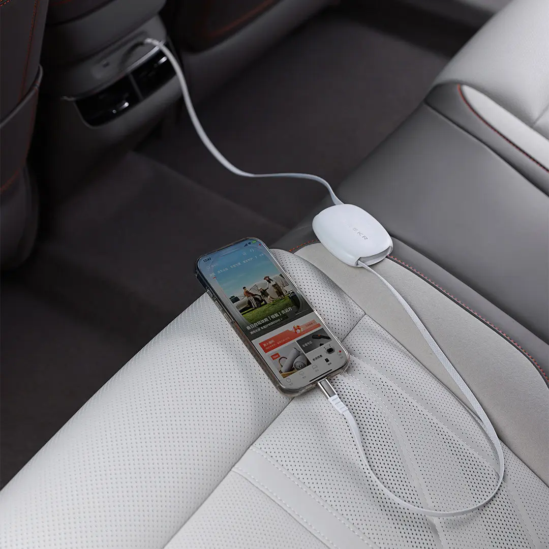 100W Fast‑Charge Retractable Charging Cable for Zeekr 8X,Slim Lightweight Durable Charging Cord,Convenient Storage Accessory