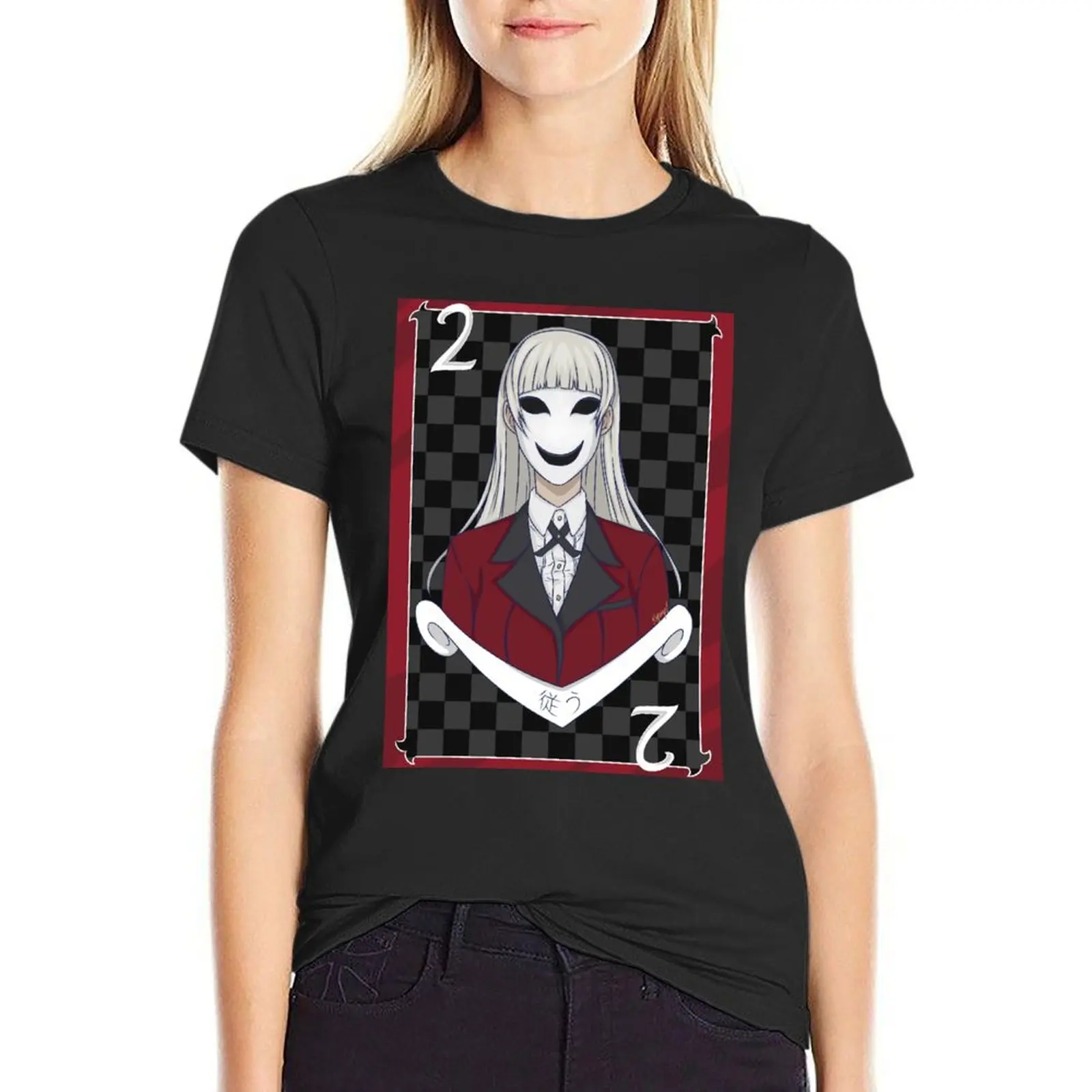 

Kakegurui - VP Ririka 2 Card T-Shirt oversized graphics Short sleeve tee customs tshirts for Women